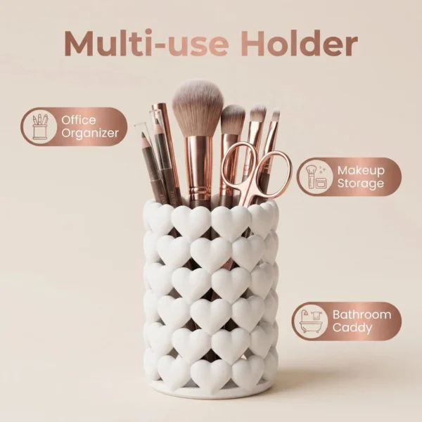 S9132e6c6e6194855bcbd872358e47a658.webp # 052 - Heart-Shaped Pen Holder, Cute Hollow-Out Makeup Brush Organizer, Multi-Functional Storage Caddy for Bathroom, Vanity and Desk