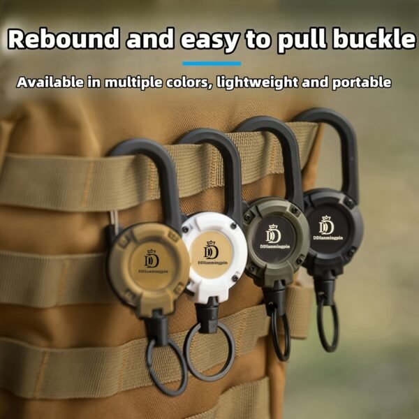 e3df3e41-34a7-44b6-ba97-327c09bd0c8d.jpg # 050 - Retractable Keychain Heavy Duty 2Pack, Multitool Carabiner Badge Holder, Retractable Keychain Clip Id Holder, Upgraded 58cm Stainless Steel Cord Black